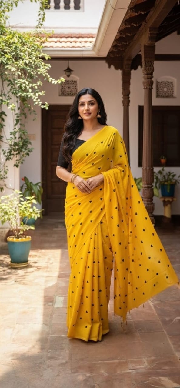 Mul cotton saree