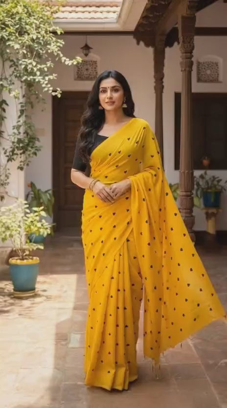 Mul cotton saree